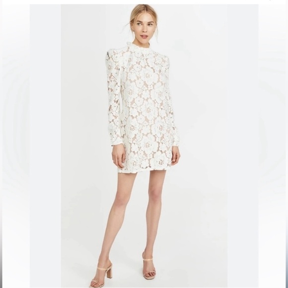 WAYF Emma Puff Sleeve Lace Dress XXS Romantic Cottage Regency NWOT - Picture 4 of 4